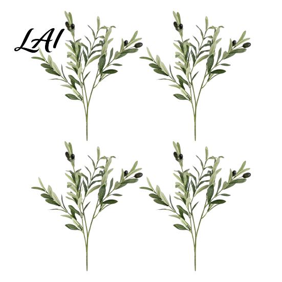 Elegantes Heimornament Äste Künstliche Oliven für Vase Künstliche Baumäste DIY Fake Dekorative Blätter Veranstaltungsdekorationen Pflanzen Realistisches Grün