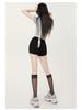 European & American Style High-Waisted Peach Hip Denim Shorts - Slimming Casual Summer Wear