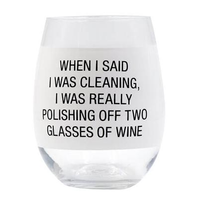 Say What Wine Glass (Polishing Off)