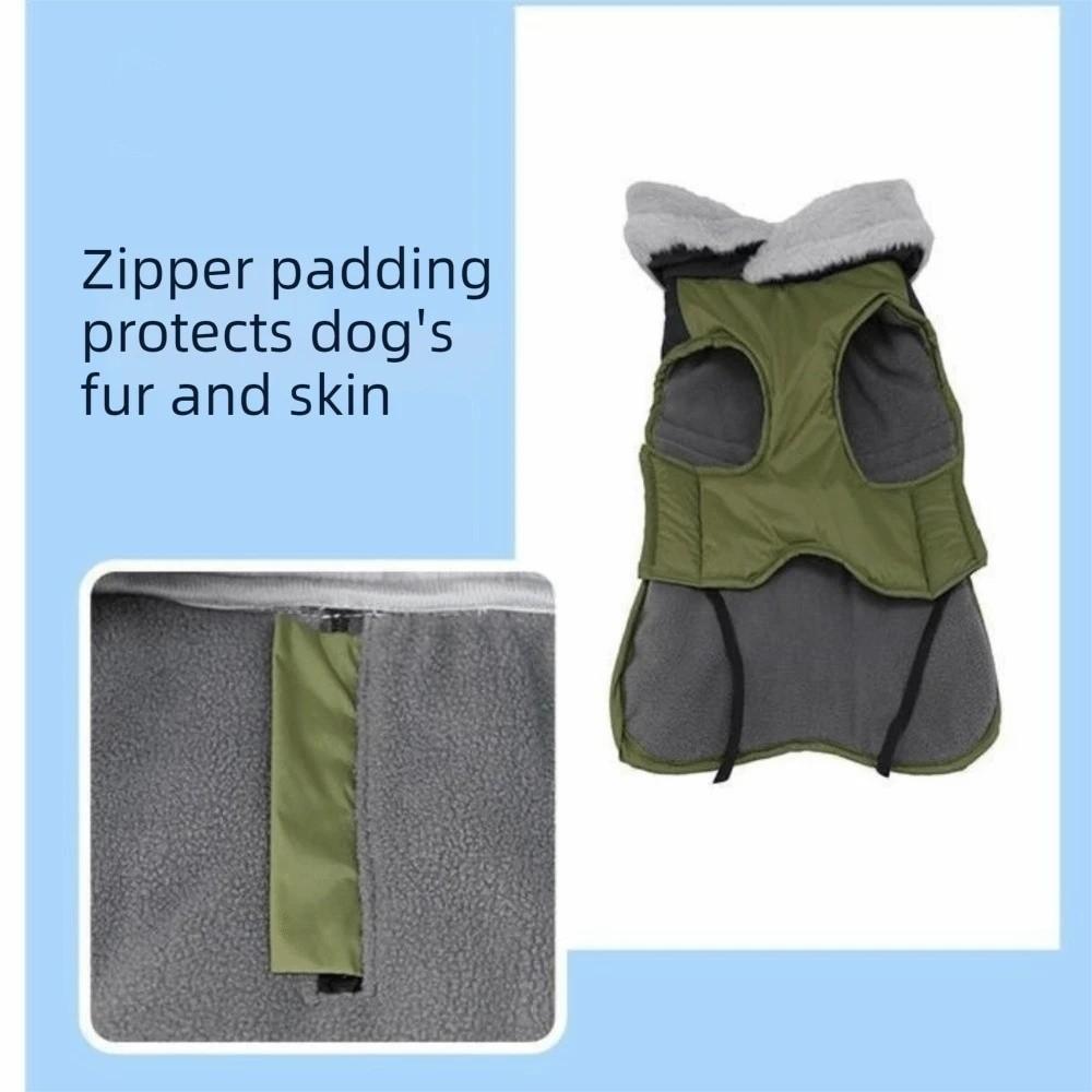 Windproof Dog Vest Jacket Warm Dog Ski Suit Padded Pet Coat Dog Windbreaker  Cold Weather