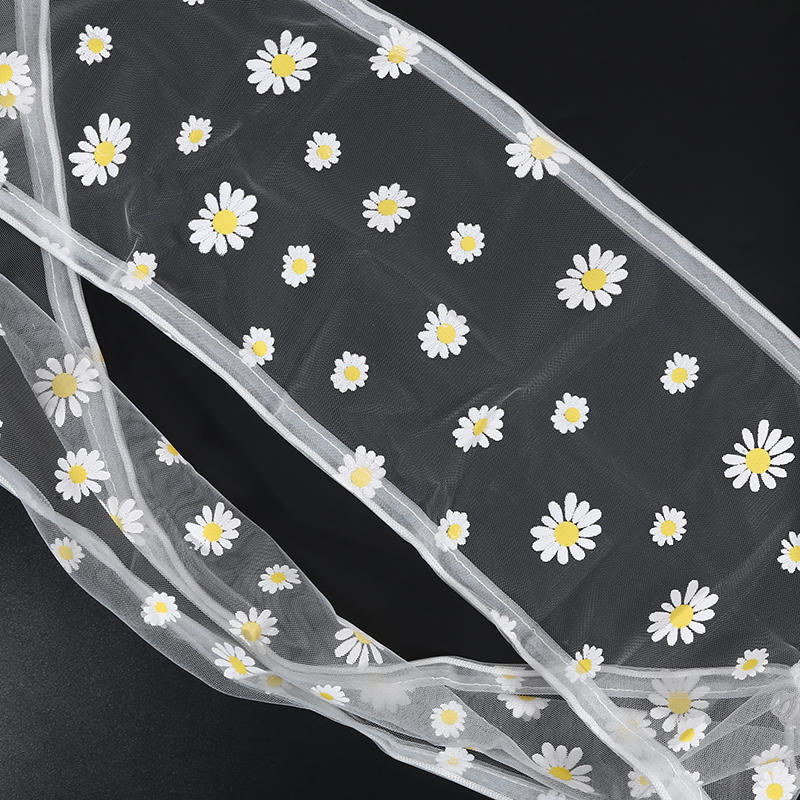 Universal Indoor/Outdoor Bird Cage Seed Catcher Stretchy Adjustable Soft Daisy Pattern Mesh Net Seed Guard for Round Square Cages