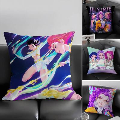 Anime Kpop D-Demon Hunter Pillow Case Plush Fabric Soft Pillowcase Double Sided Print Sofa Cushion Cover Throw