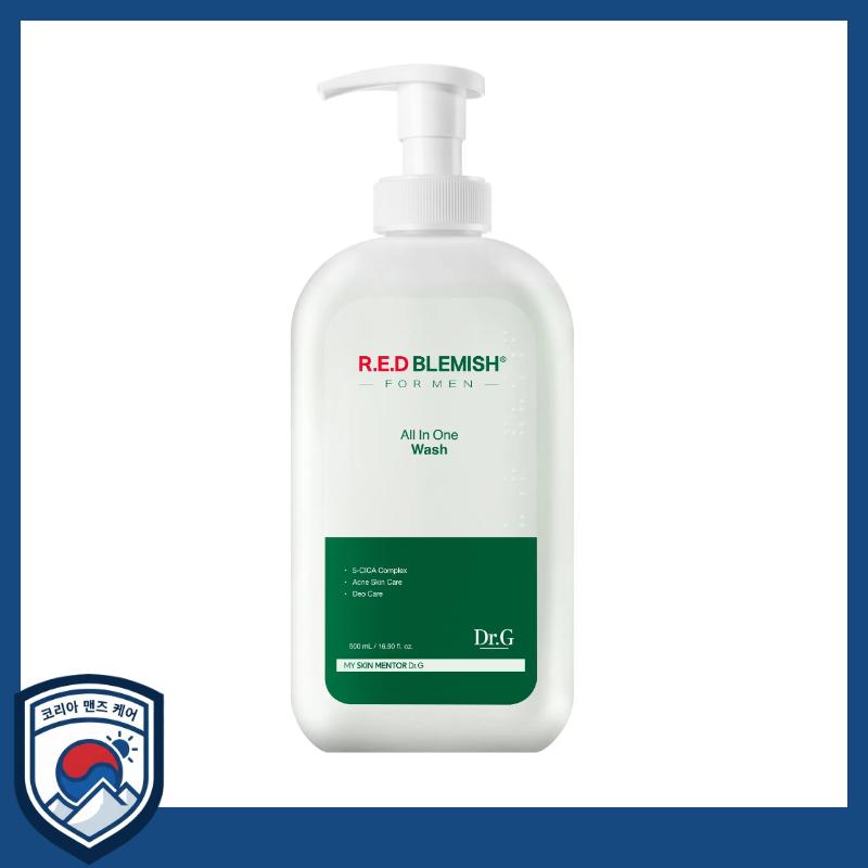 

[Dr.G] Red Blemish For Men All-In-One Body Wash 500ml - Professional Calming Recharge & Head-to-Toe Cleansing Therapy