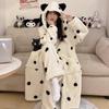 OEING Women's Winter Coral Fleece Bathrobe and Pajama Set