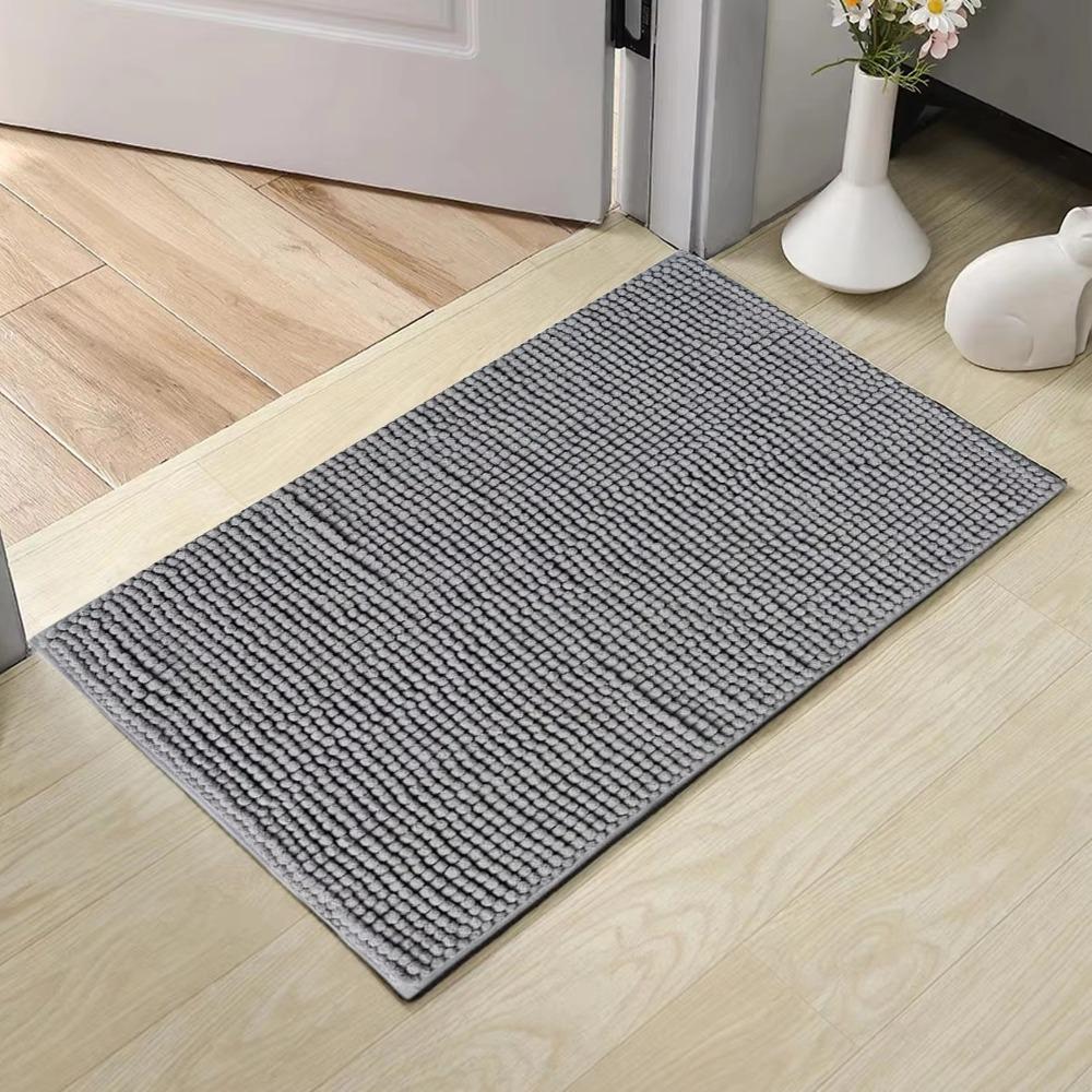 Absorbent Bath Rug Non-slip Living Room Carpets Household Chenille Bathroom Mat  Bedroom