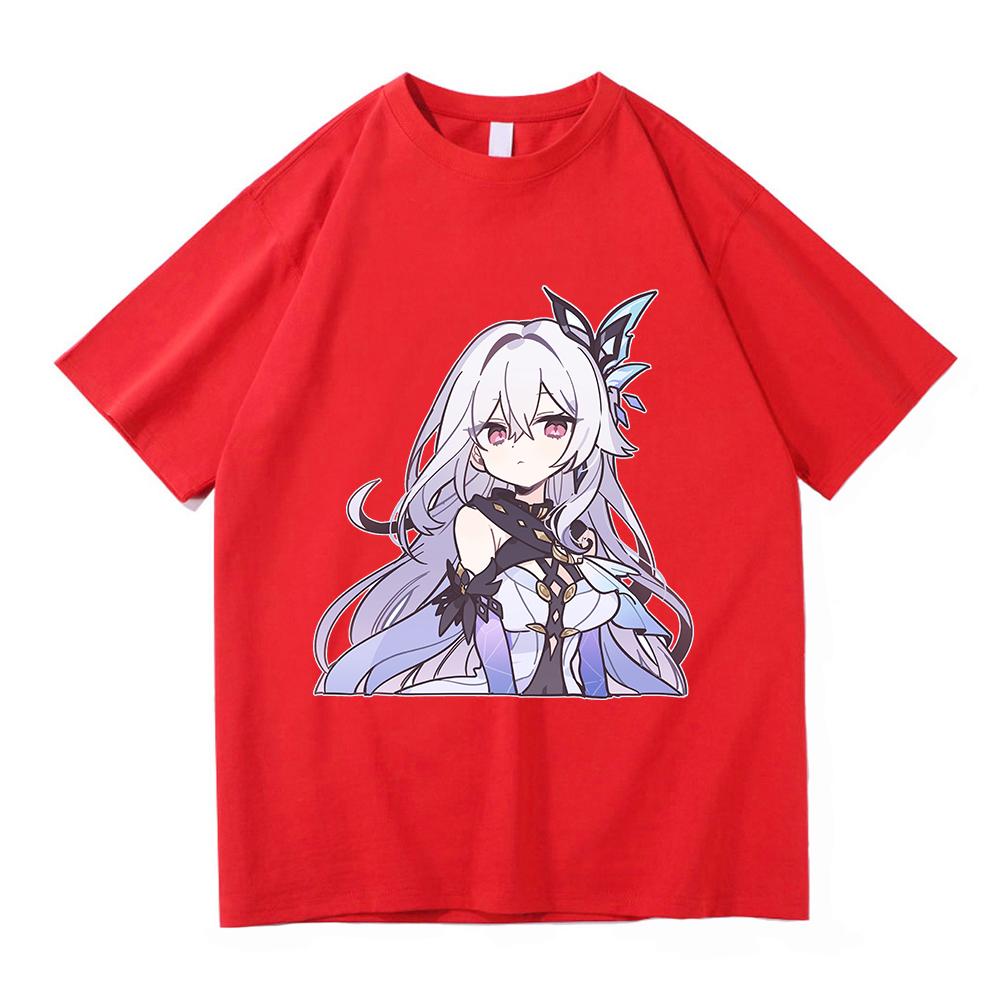 Genshin Impact Skirk T-Shirt Hot Fashion Männer/Frauen Ästhetisch Lustig Süß Grafik T-Shirt Hohe Qualität Lässig Baumwolle T-Shirts