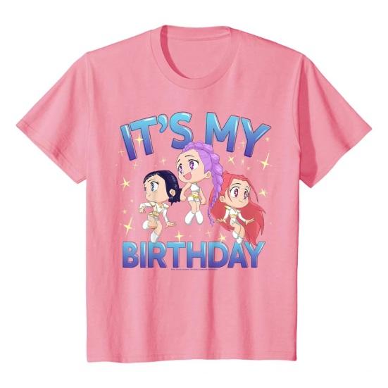 

Tee Shirt Round Neck Short Sleeve Cartoon Anime Pattern Women T-shirt Loose Fit Breathable Casual Blouse Daily Wear M