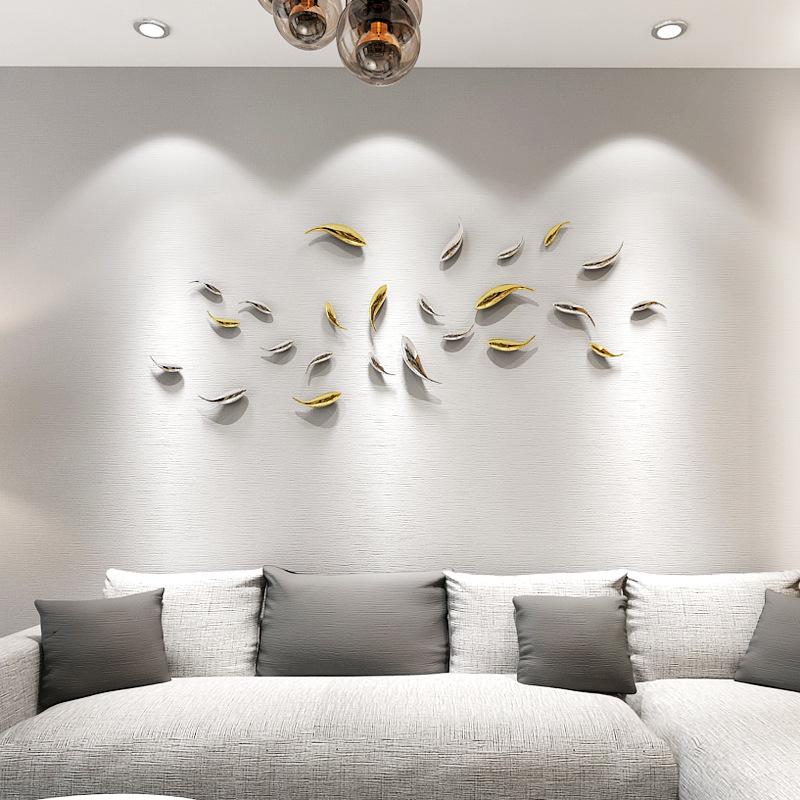 Electroplated Fish Resin Wall Hanging for Indoor Living Room