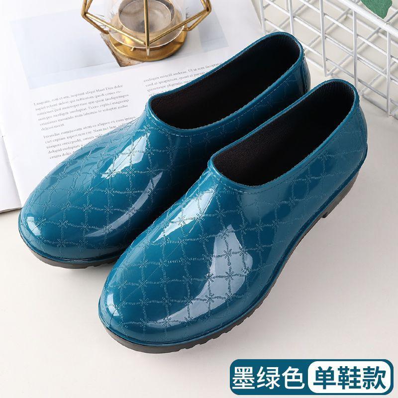 

Новая весенне-осенняя обувь женская слиток мелкий вырез плоская подошва нескользящая теплая интегрированная резиновая обувь ультралегкая мягкая рабочая обувь для воды 41