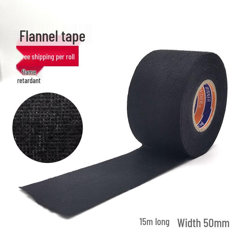 High Temp (105°C) Automotive Wiring Harness Tape - Flannel, Soundproof, Noise Reduction, Engine Protection, 1" Width