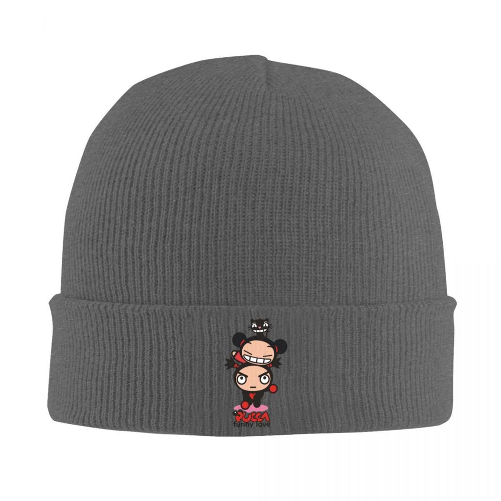 Pucca Anime Warm Knitted Cap Winter Knit Bonnet Hat Skullies Beanies Hip Hop Caps for Unisex