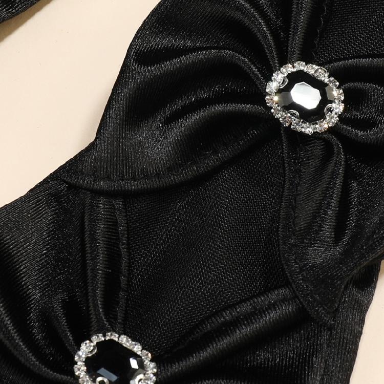 Night Club Party Gloves Stage Performances Satins Gloves MidLength Hand Gloves