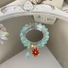 Little Daisy Popcorn Bracelet with Pink Crystal Sunflower – Versatile Women's High-End Feel
