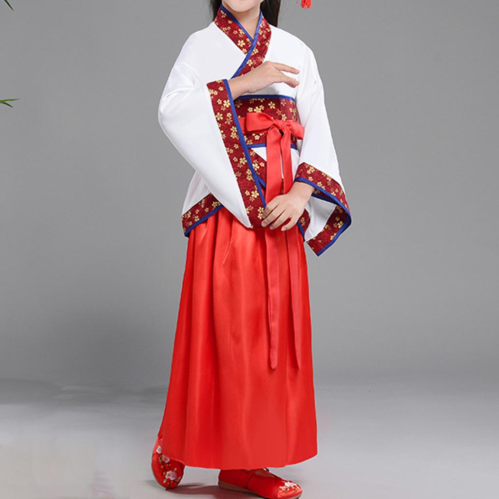 Traditional Chinese Girls Hanfu Outfit Vintage Style Dress Set with Skirt for Role Play and Cultural Events Suitable for Various Occasions