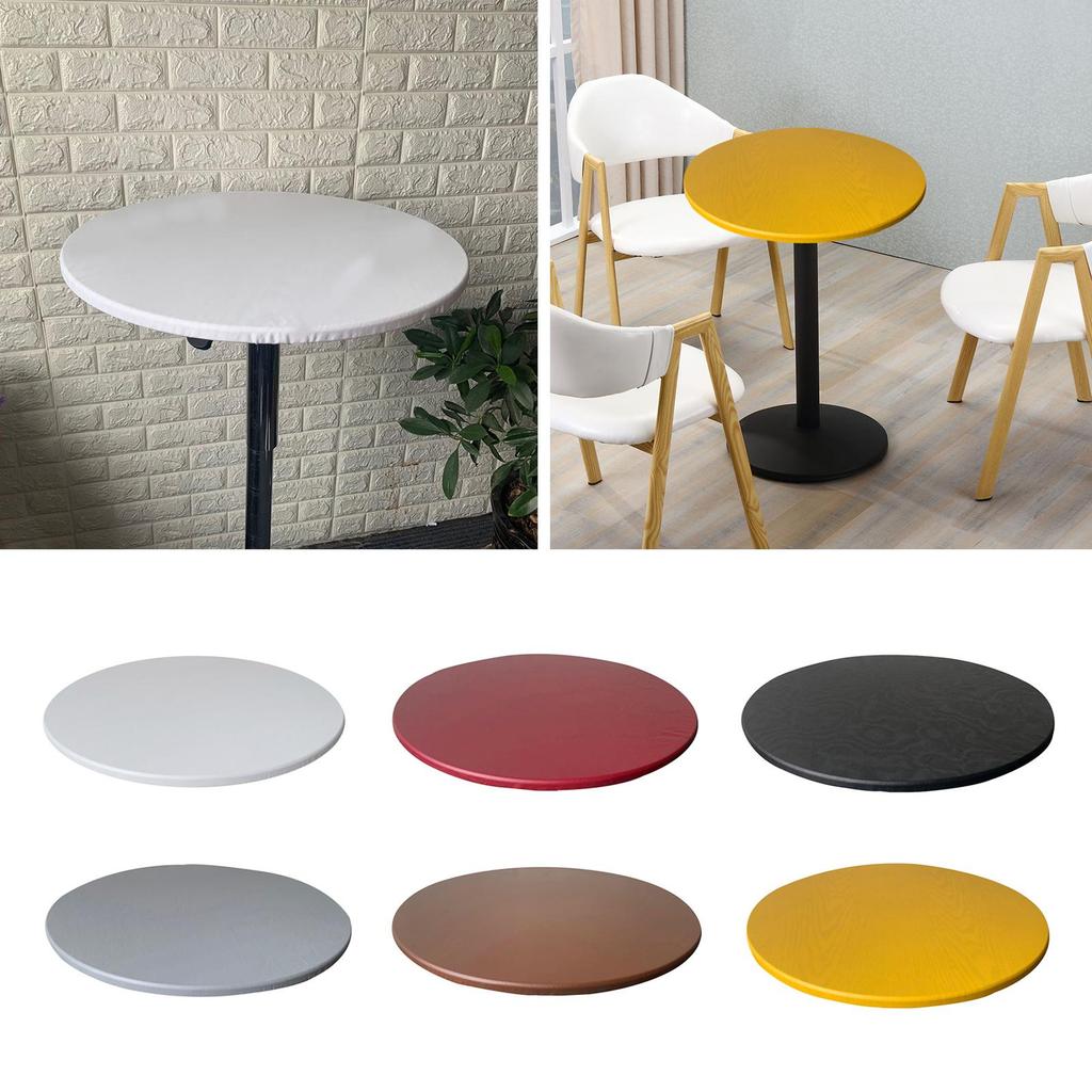 Round Tablecloth Dining Table Oilproof 27.5-33.5 Inch Tablecloth Easy to Clean