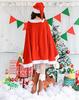 Costume da Cosplay di Babbo Natale Milky Time per Natale, Stile Lolita Gotica, Set da 3 Pezzi di Babbo Natale con Maniche a Poncho (Rosso, M.)