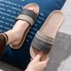 Summer Women Slippers Anti-Slip Home Slippers Lightweight Shoes Women Indoor Linen Slippers Soft Shoes