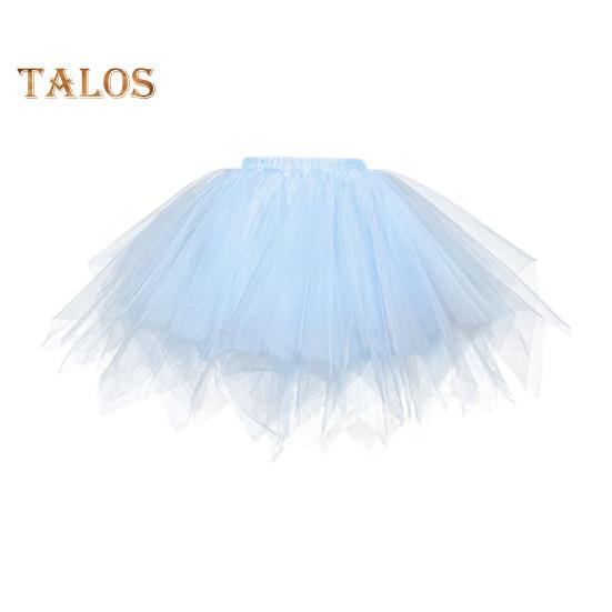 Fusta din tul pentru femei, anii 50, jupon cu tutu, talie elastică, jupon de balet, crinolină, costum de carnaval.