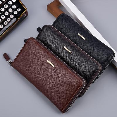 Men's Long Wallet Business Casual Zipper Multi-Function Large-Capacity Multi-Card Hand Bag