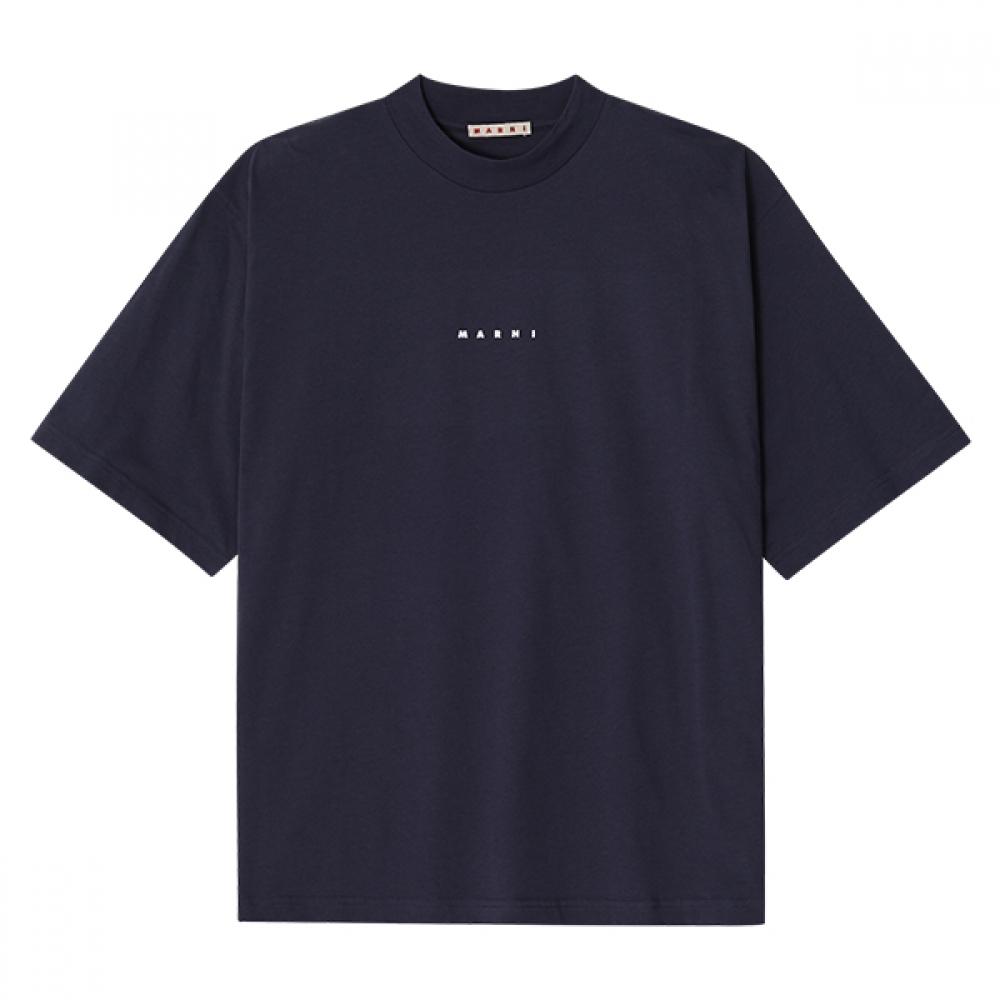 Marni Humu0223p1 UScS87 Lob99 Logo Herren Kurzarm T-Shirt