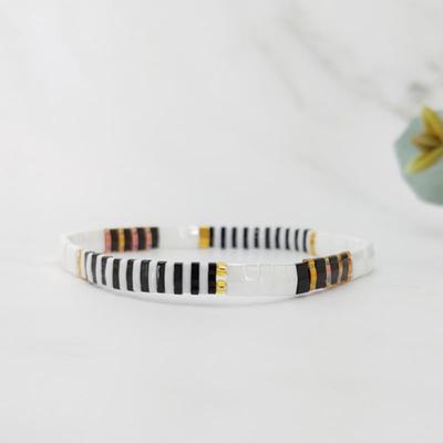 LALA TILA Glass Bead Bracelet - Black