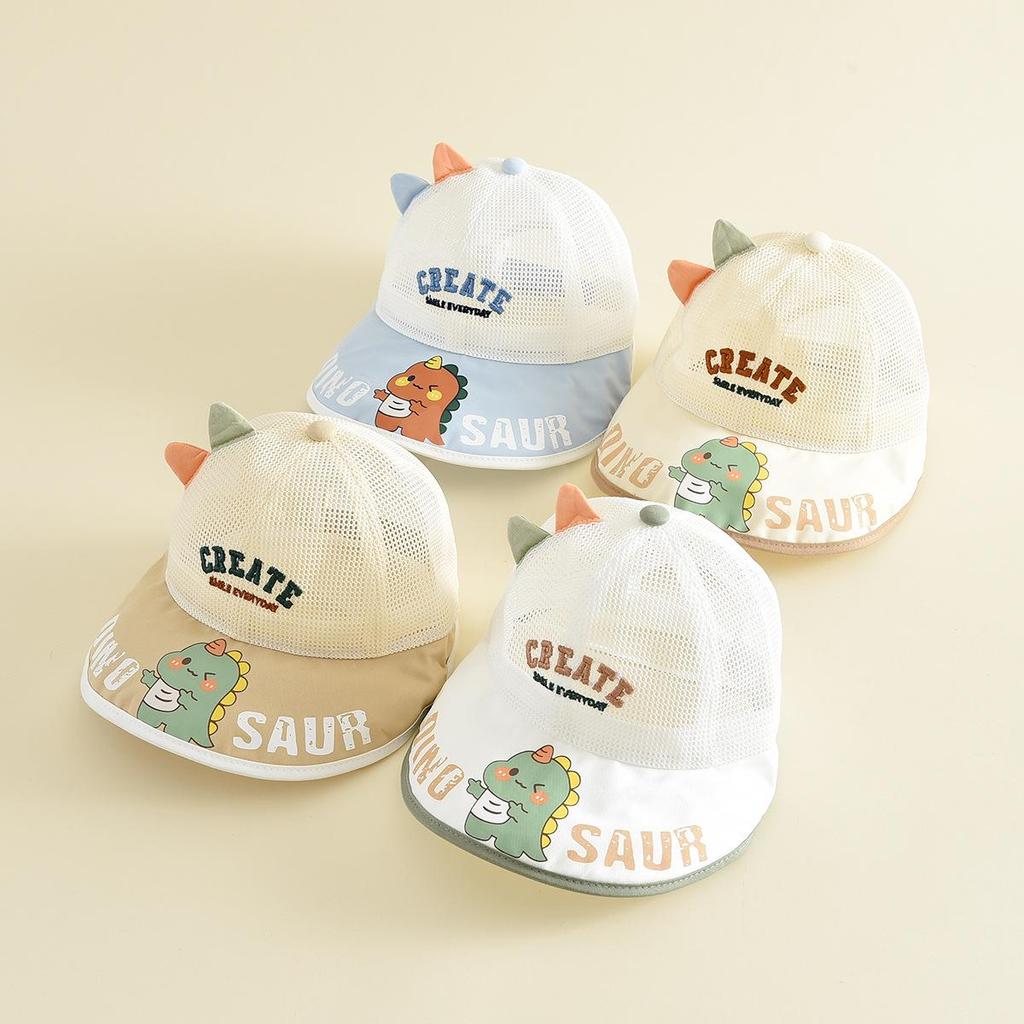 Kids' Dinosaur Mesh Sun Protection Windproof Bucket Hat