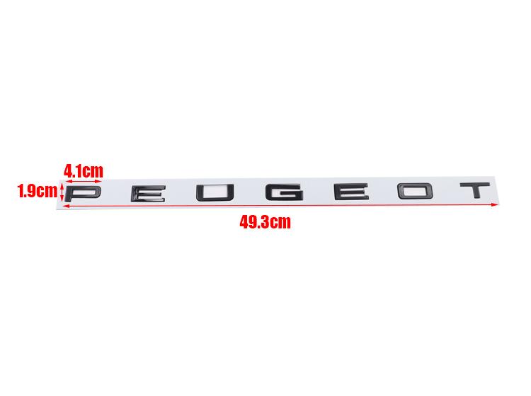 

1pcs 3D ABS newest Peugeot Car Rear Letter logo sticker Rear Bumper tail door trunk car rear Emblem styling Accessories Peugeot