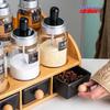 Qianxing Ceramic Condiment Jar Set with Integrated Spoon & Lid