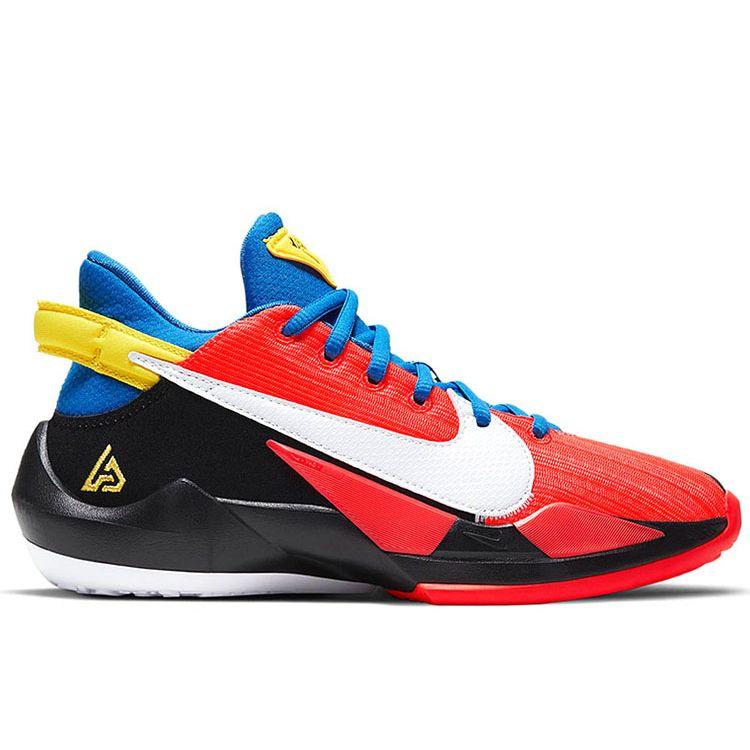 Nike Zoom Freak 2 GS Bright Crimson White Opti Yellow Signal Blue CN8574-606
