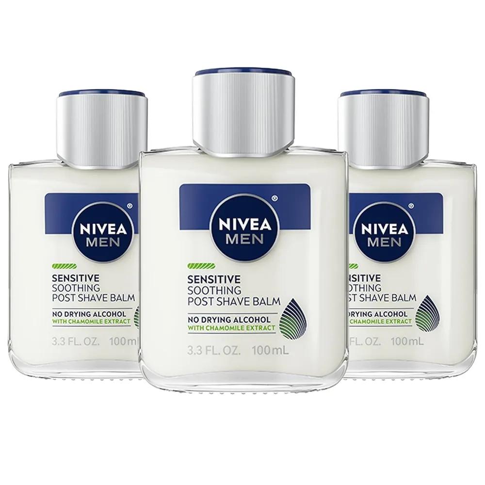 Nivea Men Sensitive Soothing Aftershave Balm 100ml 3 Pieces