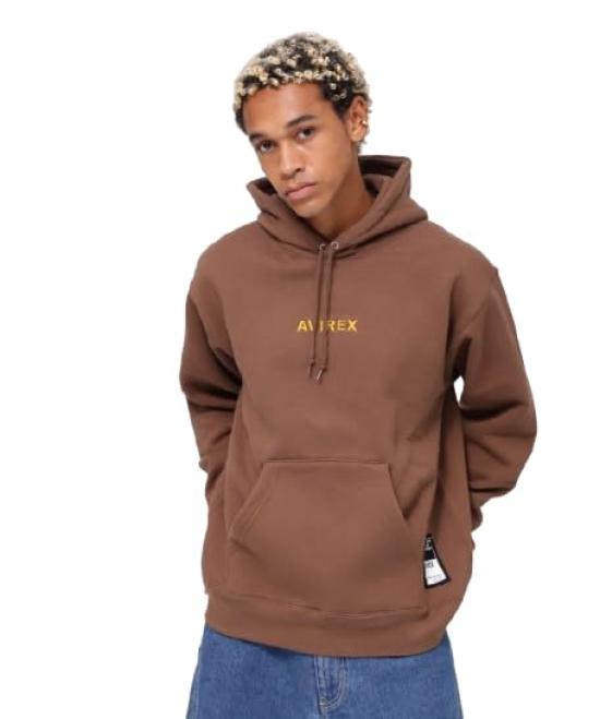 Avirex Exclusive SWEAT PULLOVER Size WEB&DEPOT A-STAR PARKA, Men's, L, 050, Brown, 783-4931005