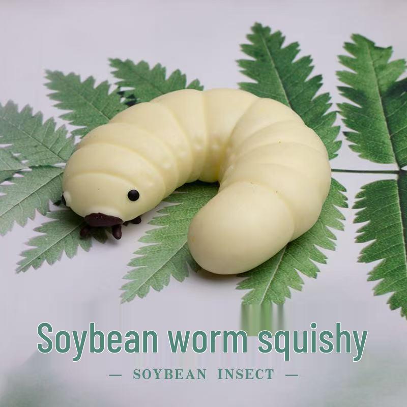 Stress Relief Soy Larvae Squeeze Caterpillar - Slow Rebound Toy