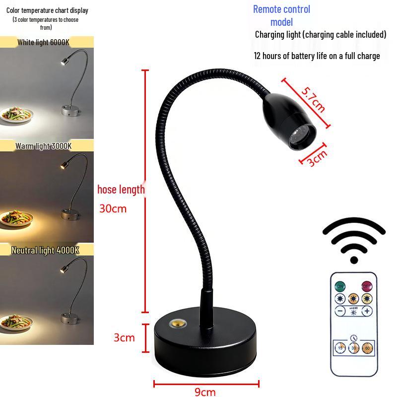 Remote-Controlled Long-Life Charging Spotlights for Jewelry Display Cases