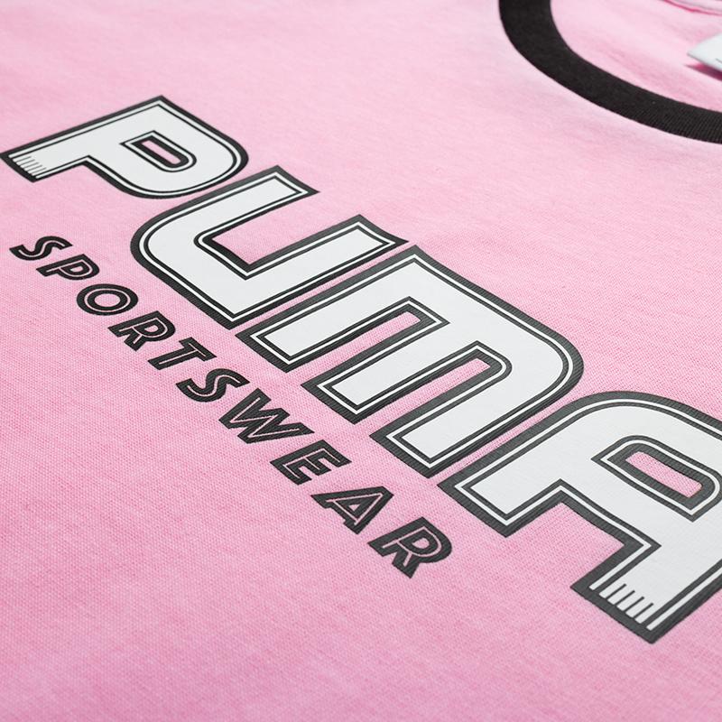 Puma Sports Lifestyle Series Ss25 Letter Breathable Round Neck Raglan Short Sleeve T-Shirt Men Tops Pink 631723-90