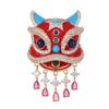 National Trend Lion Dance Brooch, High-end Women's Niche Design Sense Creative Brooch, Light Luxury and Elegant Brooch