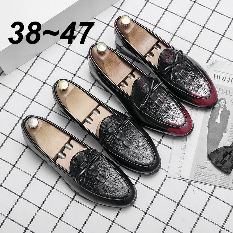 Luxury Designer Crocodile Leather Dress Office Italian Mens Casual Loafers Moccasin Brand Wedding Dress Shoes for Men Sneakers