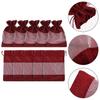10-Piece Storage Bags, Jute Linen Bags, Christmas Drawstring Gift and Snack Bags