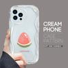 For iPhone 16 15 14 13 12 Samsung S24 S23 S22 A06 A13 A14 A15 A16 A55 Redmi Note 13 12 Watermelon Design Soft Silicone Wave Edge Phone Case