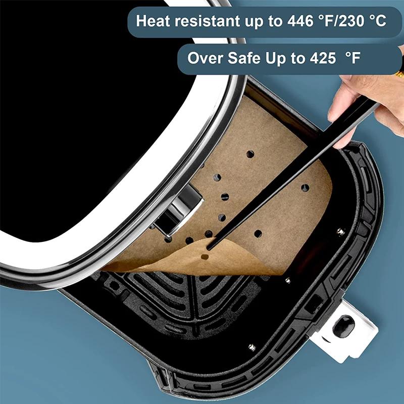 100pcs Disposable Air Fryer Parchment Paper Air Fryer Paper Liner Non Stick Steamer Liner Oven Microwave Steamer Basket