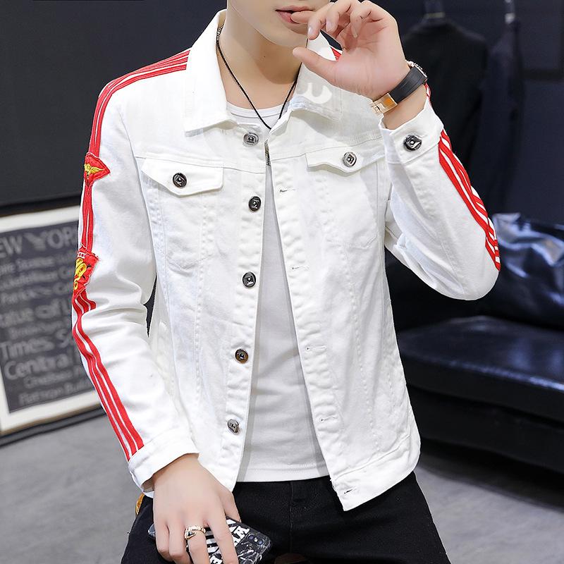 Men's Autumn 2023 Korean-Style Denim Jacket - Trendy, Handsome, Social Young Men's Fashion Z
