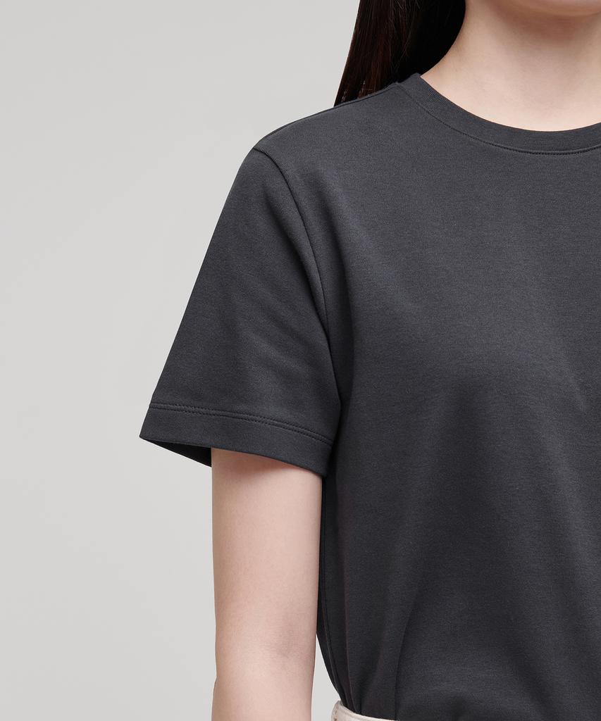 MUSINSA STANDARD WOMAN Women'S Basic Crew Neck T-Shirt [Dark Gray]