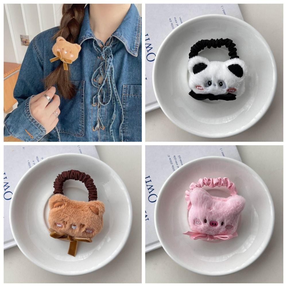 

Plush Bear Hair Rope Panda Children Hair Ring Creative Cartoon Scrunchies Party