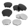 4Pcs 60mm ABS Universal Wheel Hub Center Caps Snap-in Cover  Cars Trucks Anti-Falling UV Resistant Black Silver Auto Accessories
