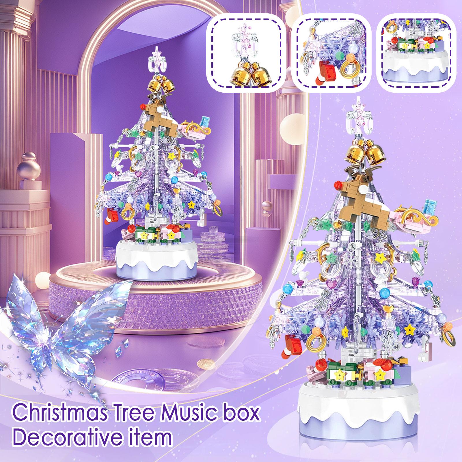 

Christmas Tree Music Box Children s Building Block Toys Valentine s Day Christmas Creative Gift Ornaments One Size