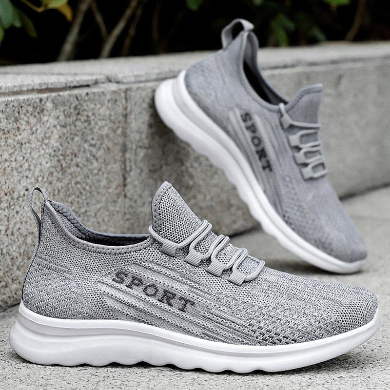 Shoes men's 2025 spring new foreign trade men's shoes polyurethane fly-woven single shoes casual breathable sports shoes men's