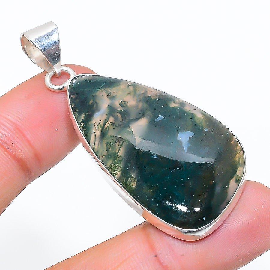 

Banded Agate Gemstone Handmade 925 Sterling Silver Jewelry Pendant 2.17 SU-10897