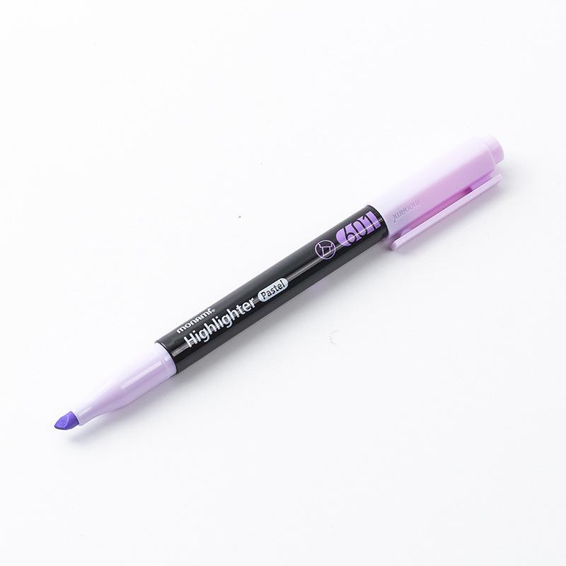 Monami 601 Korean Fluorescent Marker Pens, 12 Colors, Large Capacity, Creative Design (06021)
