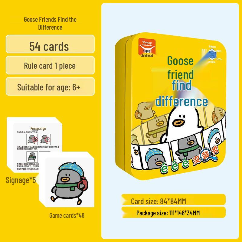 

Genuine Goose Friends Find the Difference Interactive Parent-Child Board Game