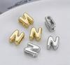 1pc Alphabet Bead Polished Design Mini 3D Bubble 26 Letter Charm for DIY Necklace Bracelet Jewelry Making