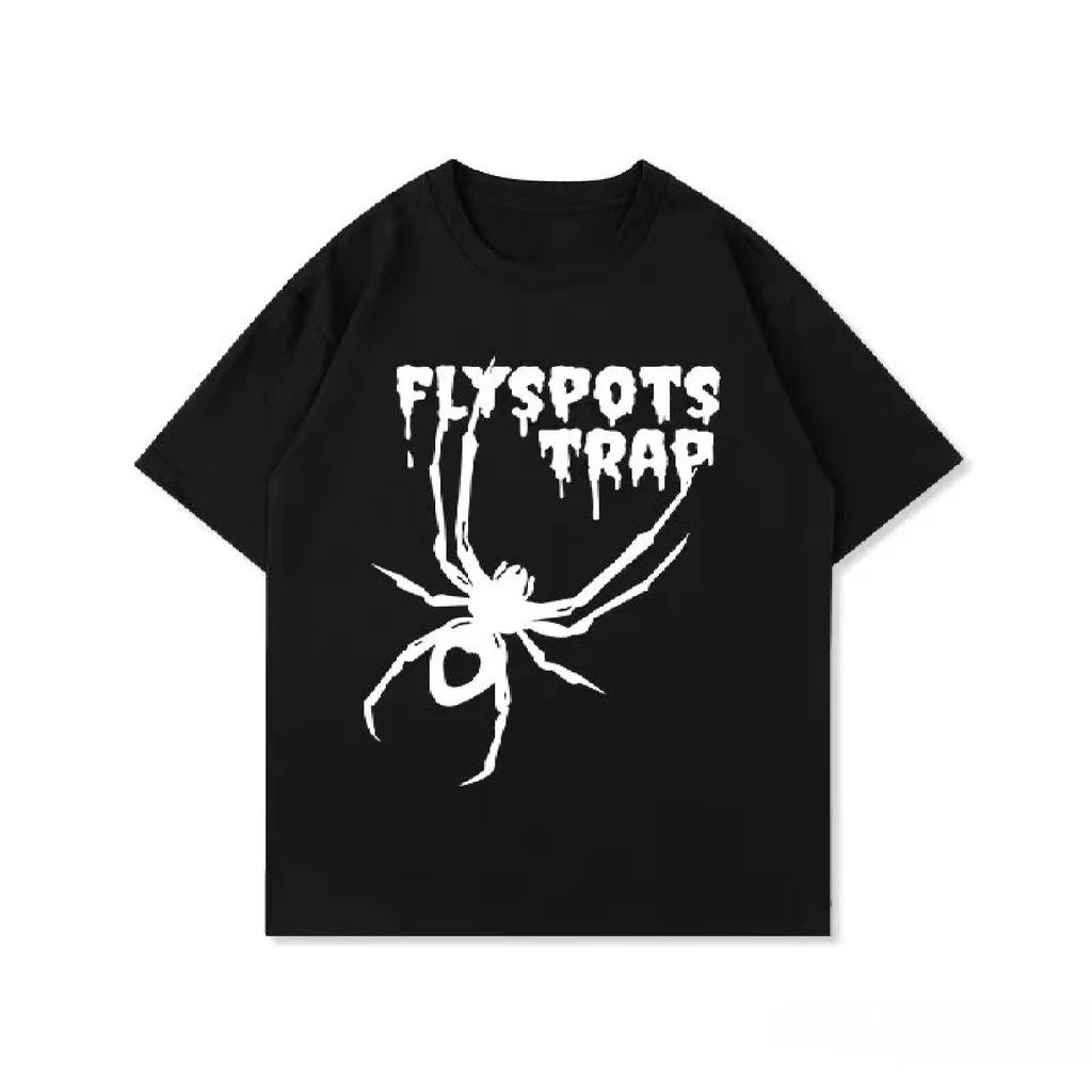 Moda Estiva Abbigliamento Streetwear Design Stampa Ragno T-shirt Bambino Stile Neutro Manica Corta Larga T-shirt Bambino vestiti y2k